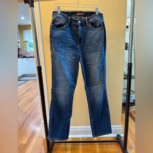 Judy Blue Dark Wash Straight Leg Thermal Jeans